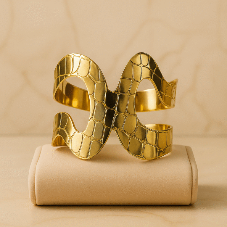 Eterna Wave Cuff by VIKTAMNA