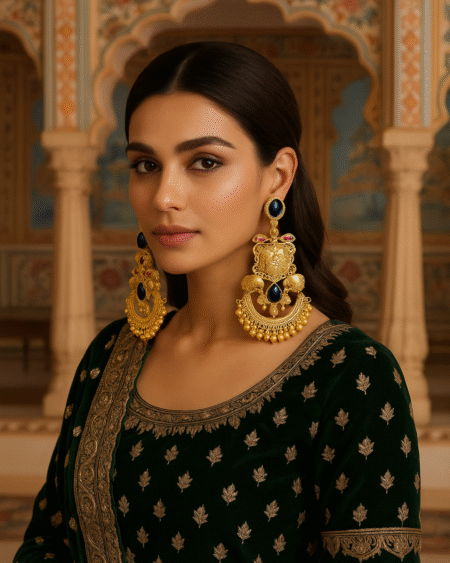 Midnight Royal Chandbali by VIKTAMNA✨