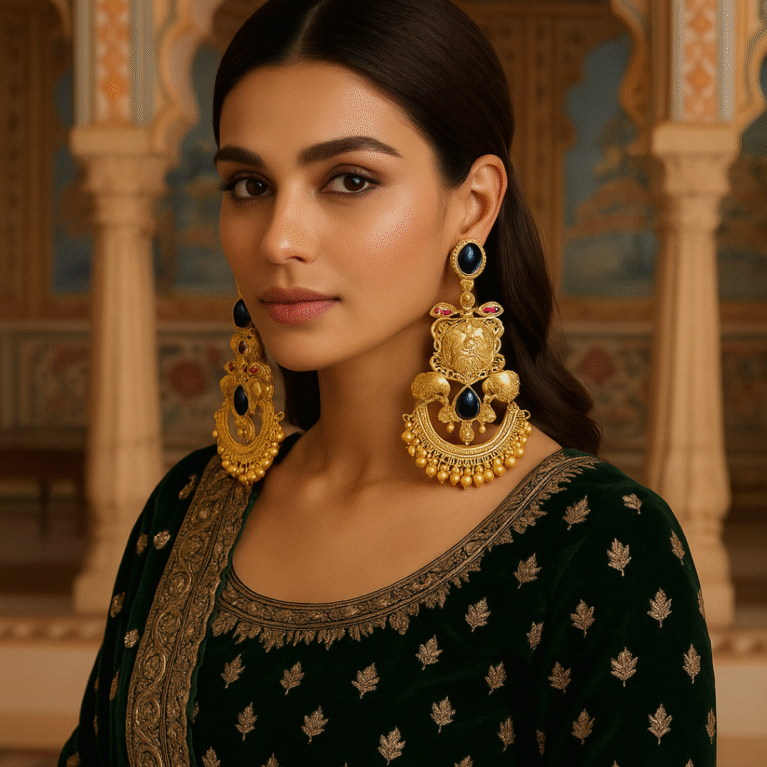 Midnight Royal Chandbali by VIKTAMNA✨