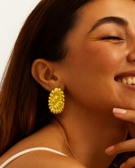 Golden Bloom Studs by VIKTAMNA