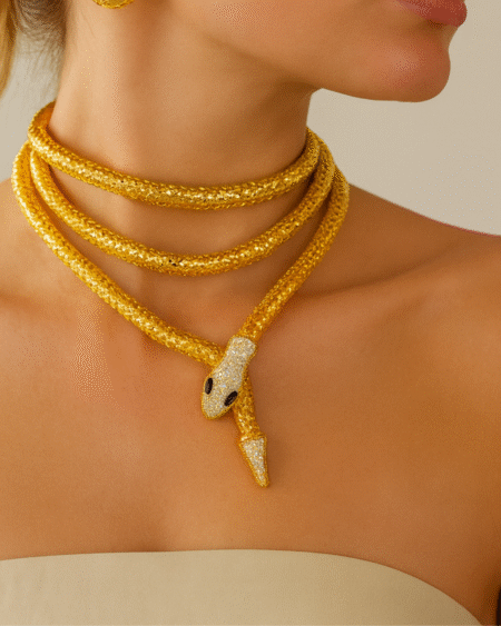 The Gilded Snake Necklace by VIKTAMNA
