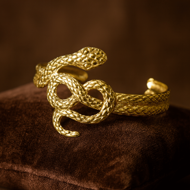Serpent Embrace Bangle by VIKTAMNA