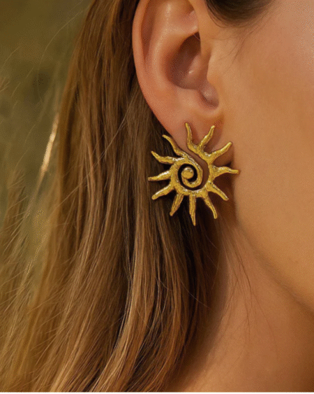 Solar Swirl Studs by VIKTAMNA