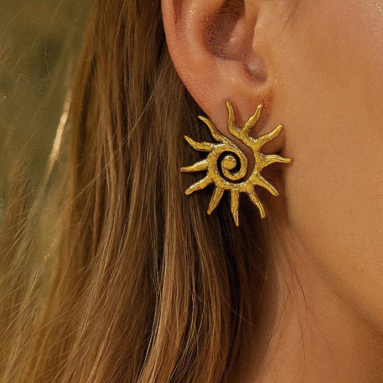 Solar Swirl Studs by VIKTAMNA