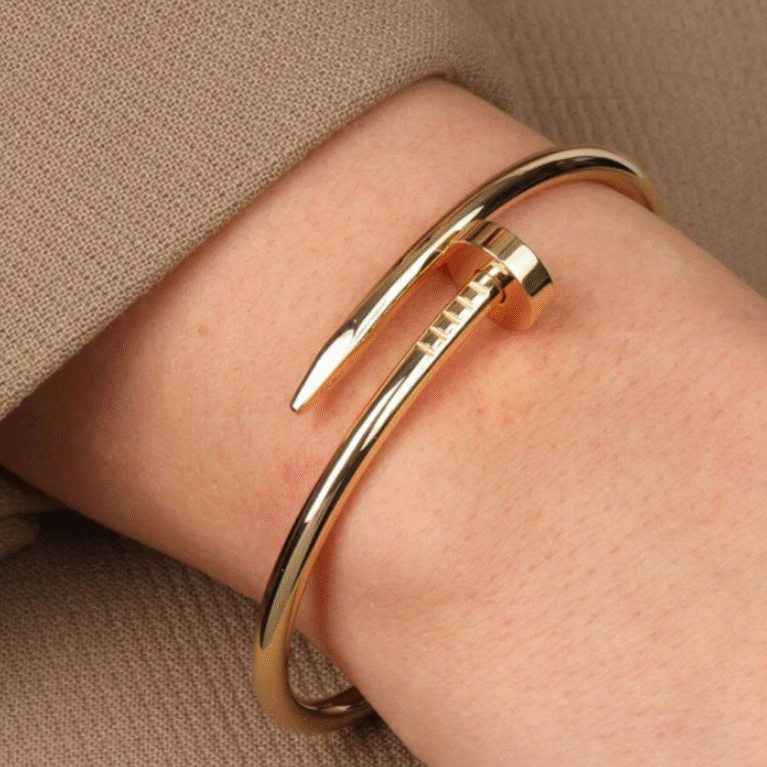 Golden Nail Cuff by VIKTAMNA