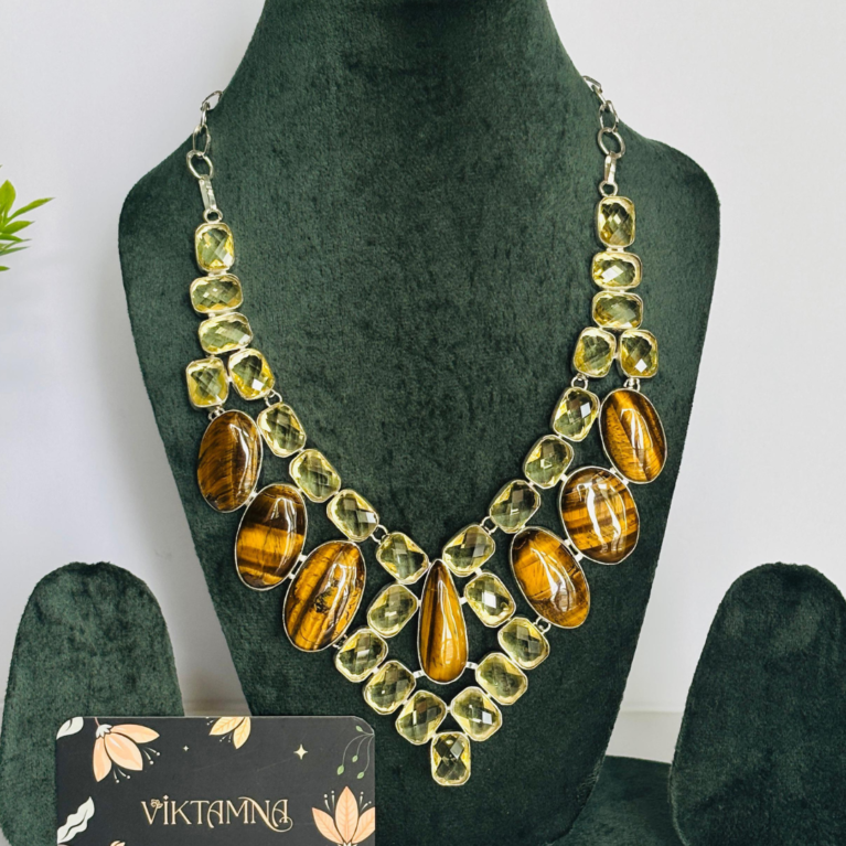 Amber Royale – Druzy Statement Necklace by VIKTAMNA
