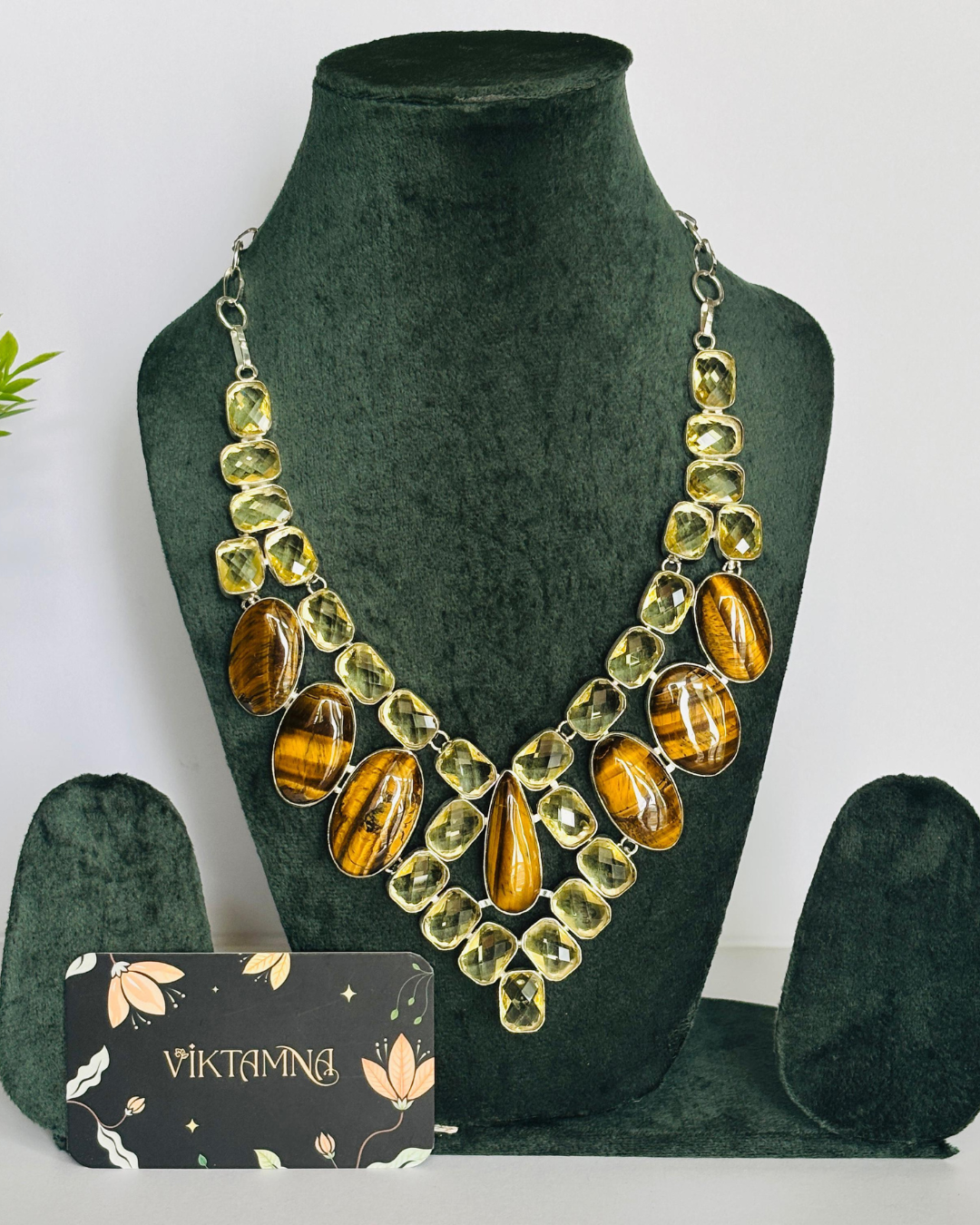 Amber Royale – Druzy Statement Necklace by VIKTAMNA