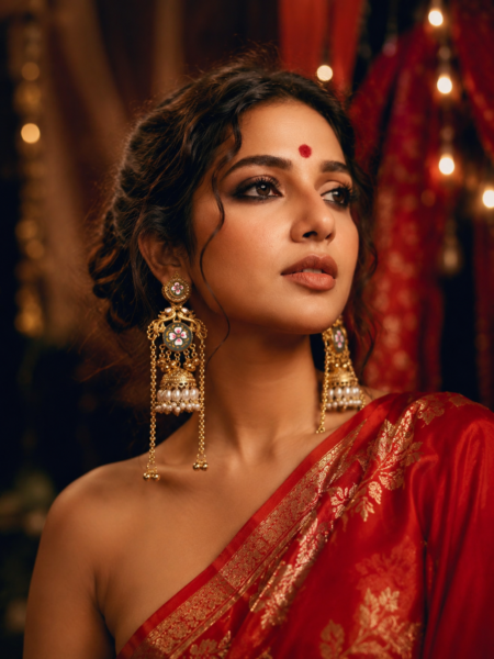 Royal Floral Kashmiri Jhumka Earrings